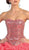 May Queen - LK41 Strapless Semi-Sweetheart Evening Gown In Pink