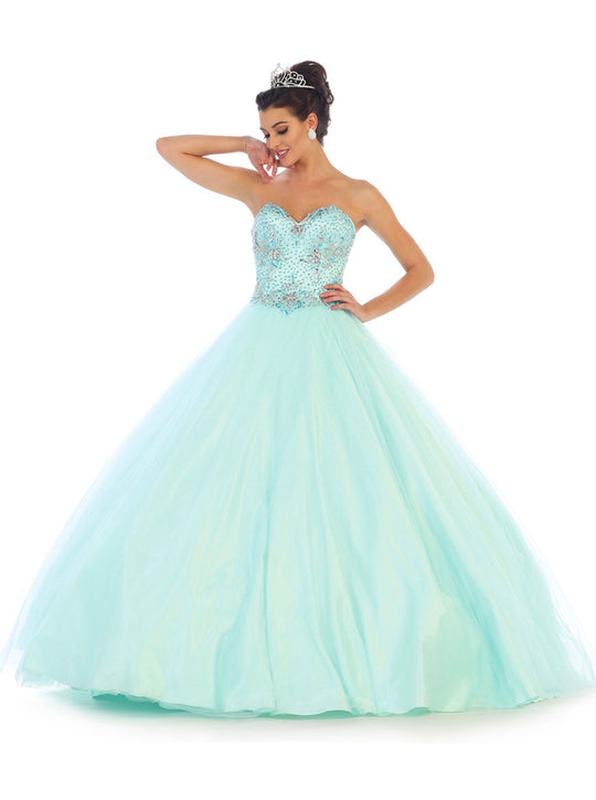 Strapless Sweetheart Evening Gown
