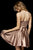 Sherri Hill - 52253 Sleeveless V-Neck Satin Short Dress In Neutral and Brown