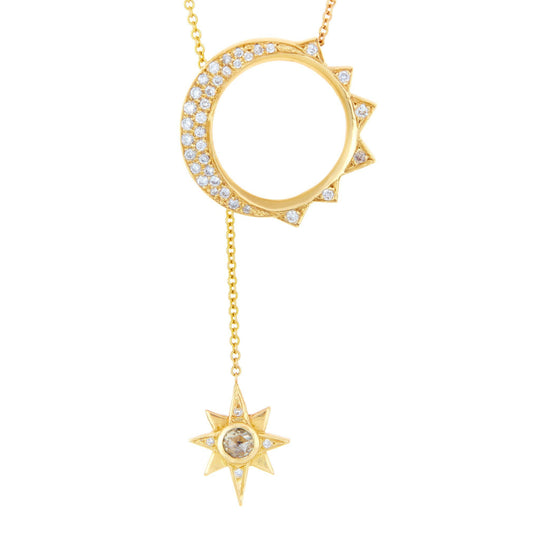 RISE + Unity Diamond Drop Necklace