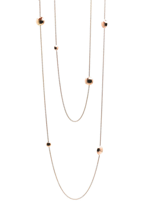 Lente 36'' Long Necklace in 18 Rose Gold
