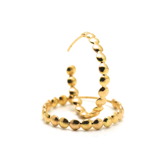 Lente Hoop Earrings in 18k Yellow Gold