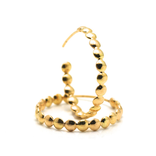 Tresor Collection - Lente Hoop Earrings in 18k Yellow Gold