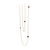 Pave Diamond Lente 36'' Long Necklace in 18 Yellow Gold