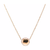 Lente Pendant with Diamond frame in 18K Yellow Gold
