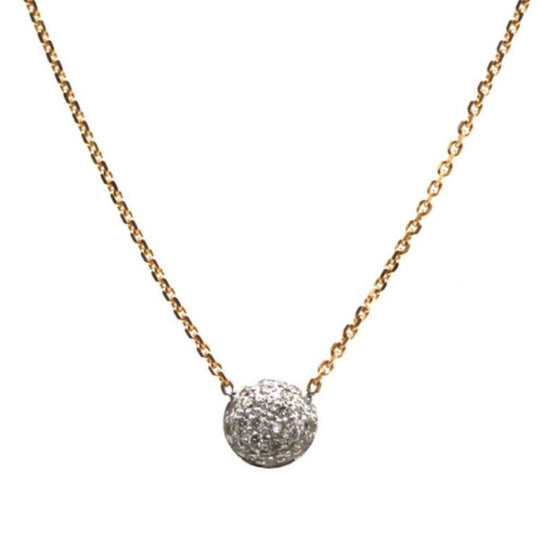 18k Rose Gold Necklace With Diamond