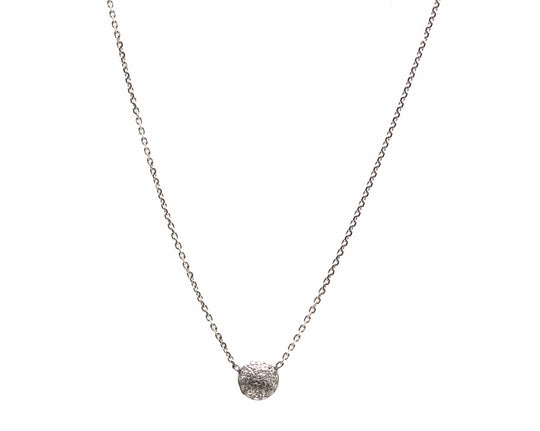 18K White Gold Lente Necklace With Diamond