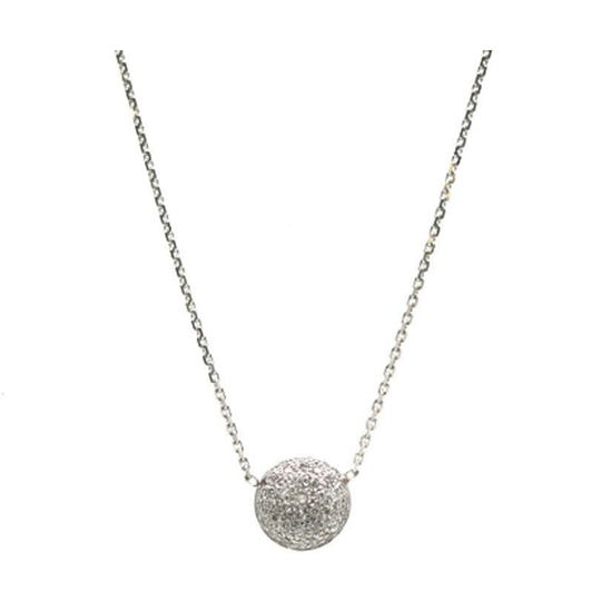 18k White Gold Necklace With Diamond