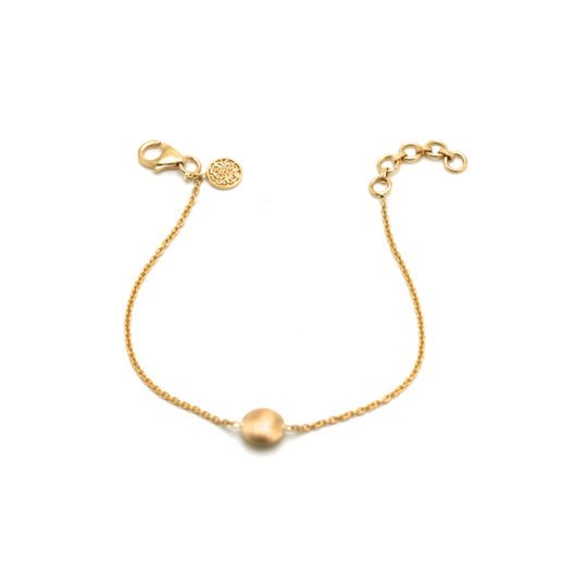 18k Yellow Gold Plain Lente Bracelet