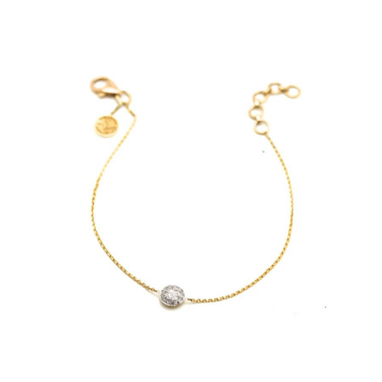 18k Yellow Gold Bracelet with Diamond