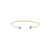 18K Yellow Gold Lente Bangle With Diamond