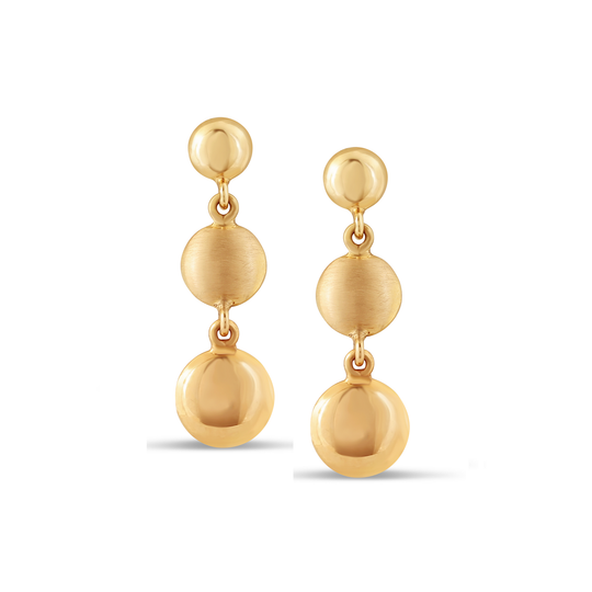 Lente 3 Tier Earrings in 18K Yellow Gold
