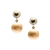 Lente 2 Tier Earrings with Pave Diamond frame in 18k YG