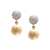 Lente 2 Tier Earrings with Pave Diamond in 18k YG