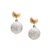 Lente 2 Tier Earrings with Pave Diamond in 18k YG