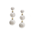 18k Yellow Gold 3 Tier Earrings with Diamond Lente