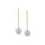 Diamond Lente Dangle Earrings In 18K Yellow Gold