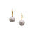 Diamond Lente Dangle Earrings in 18k White Gold