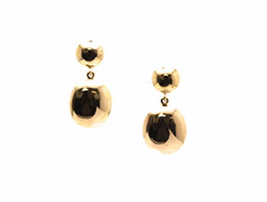 18k Yellow Gold 2 Tier Lente Earrings