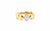Lente ring with diamond accent in 18k Yellow Gold