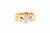 Lente ring with diamond accent in 18k White Gold