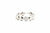 Lente ring with diamond accent in 18k White Gold