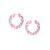 Tresor Collection - Pink Sapphire and Ruby Hoop Earrings in 18K Rose Gold
