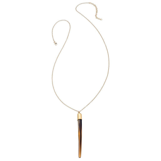 Heather Hawkins - Long Water Buffalo Horn Spike Necklace