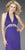 La Femme - Elegant Long Dress with Embellished Waist 14320 In Purple