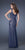 La Femme - 19145 Gold Sequined Sheath Dress in Blue
