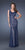 La Femme - 19145 Gold Sequined Sheath Dress in Blue