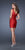 La Femme - V-neck Pleated Cocktail Dress 19546 In Red
