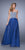 La Femme - 21397 Beaded Sweetheart Chiffon A-line Dress in Blue