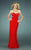 La Femme - Strapless Sweetheart Long Dress 14589 In Red