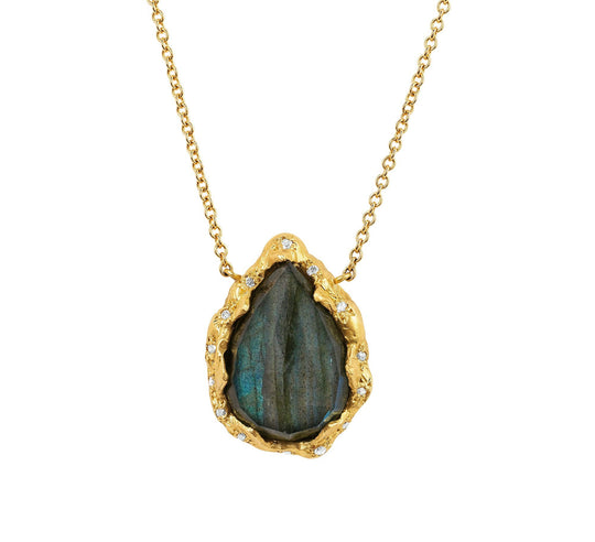 NEW! Queen Water Drop Labradorite Necklace