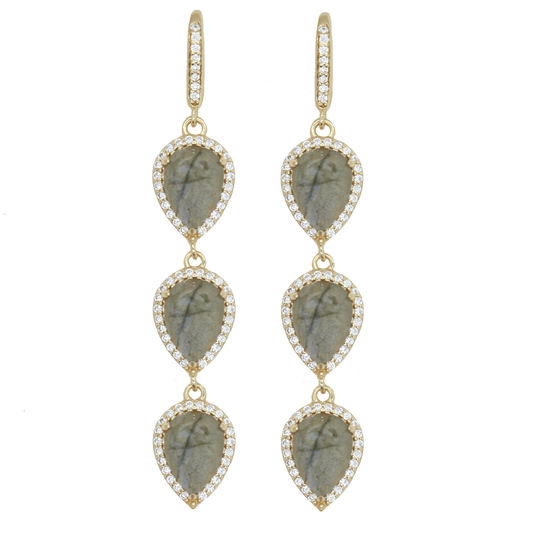 Rachael Ryen - Labradorite Pave Drops in Gold