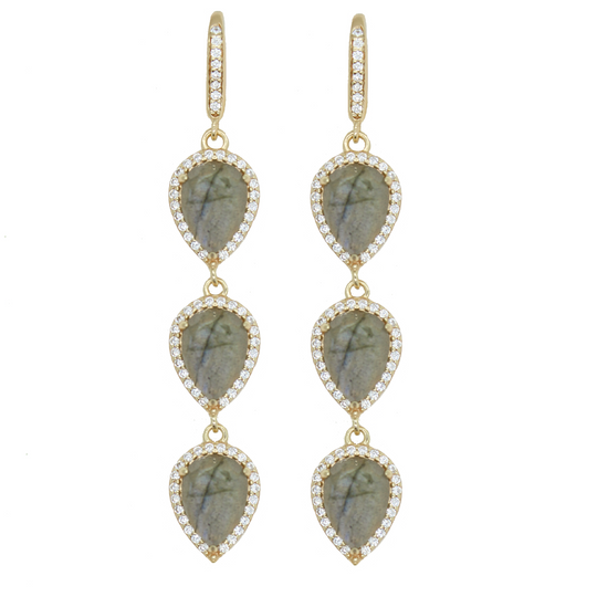 Labradorite Pave Drops