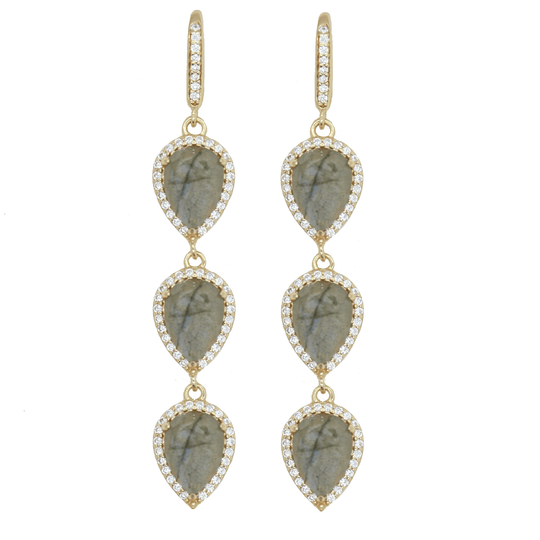 Rachael Ryen -  Labradorite Pave Drops