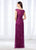 Cameron Blake - 118676 Cap Sleeve Lace and Ribbonwork Evening Gown  In Purple