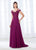 Cameron Blake - 118683 Cold Shoulder Beaded Lace Chiffon Gown In Pink