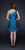 Lara Dresses - Sequined Asymmetrical Neck Dress 21593 in Blue