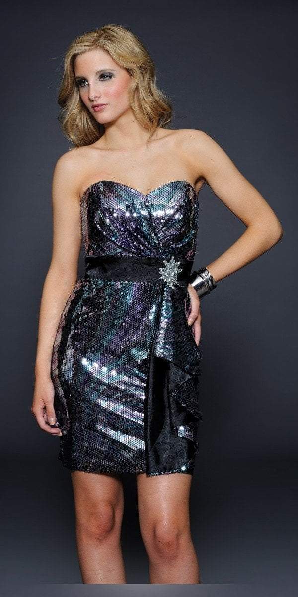 Lara Dresses - 21609 in Black/Multi
