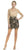 Lara Dresses - Lace Embellished Illusion Bateau Neck Dress 32570 in Gold and Black