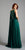 Lara Dresses - Lace Embellished V-Neck Long A-line Dress 6044 in Green