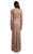Lara Dresses - 29910 Bell Sleeves Beaded Evening Dress In Neutral