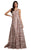 Lara Dresses - 29918 Sheer Sleeveless Pleated Evening Dress In Pink