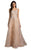 Lara Dresses - 29922 Beaded Illusion Scoop Evening Dress In Neutral