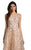 Lara Dresses - 29922 Beaded Illusion Scoop Evening Dress In Neutral