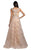 Lara Dresses - 29922 Beaded Illusion Scoop Evening Dress In Neutral