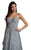 Lara Dresses - 29925 Beaded Plunging A-Line Evening Dress In Blue